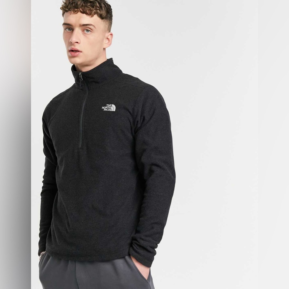 The North Face Textured Cap Rock‎ 1/4 Zip Fleece Men's Medium Asphalt Gray